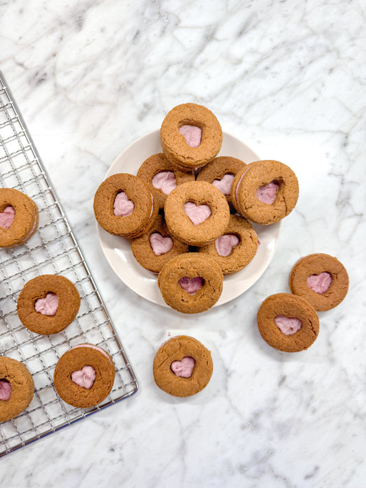 Peanut Butter Dog Treats – Valentine’s Day Sandwich Cookies