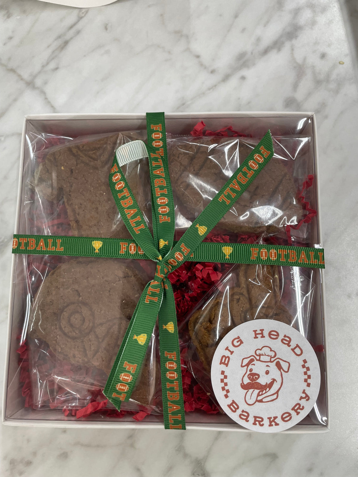 Game Day Stamped Football Dog Treat Set