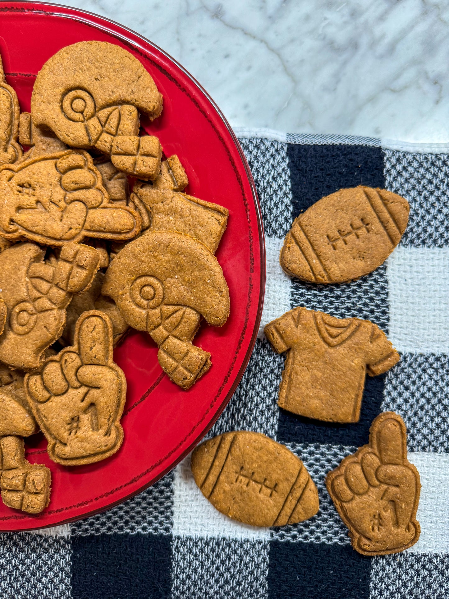 Football-Themed Peanut Butter Dog Cookies