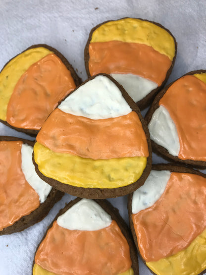 Peanut Butter Dog Treats – Candy Corn Inspired Fall Cookies