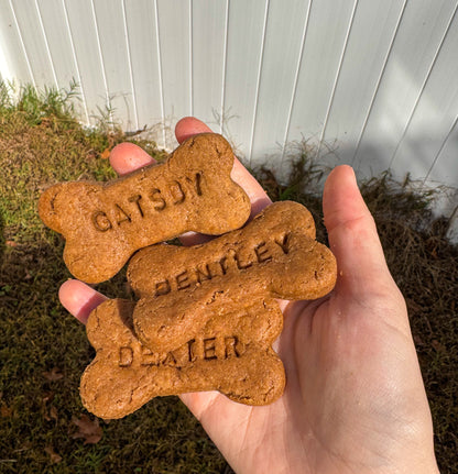 Personalized Peanut Butter Dog Treats with Name
