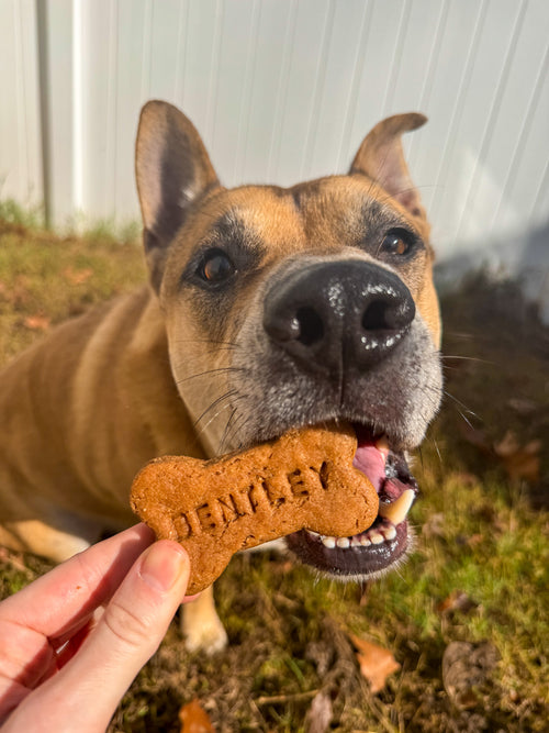 Personalized Peanut Butter Dog Treats with Name