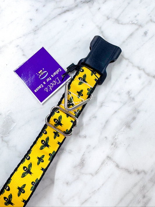 Bee Happy Dog Collar