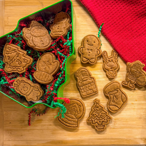 Peanut Butter Dog Treats – Christmas Holiday Cookie Assortment