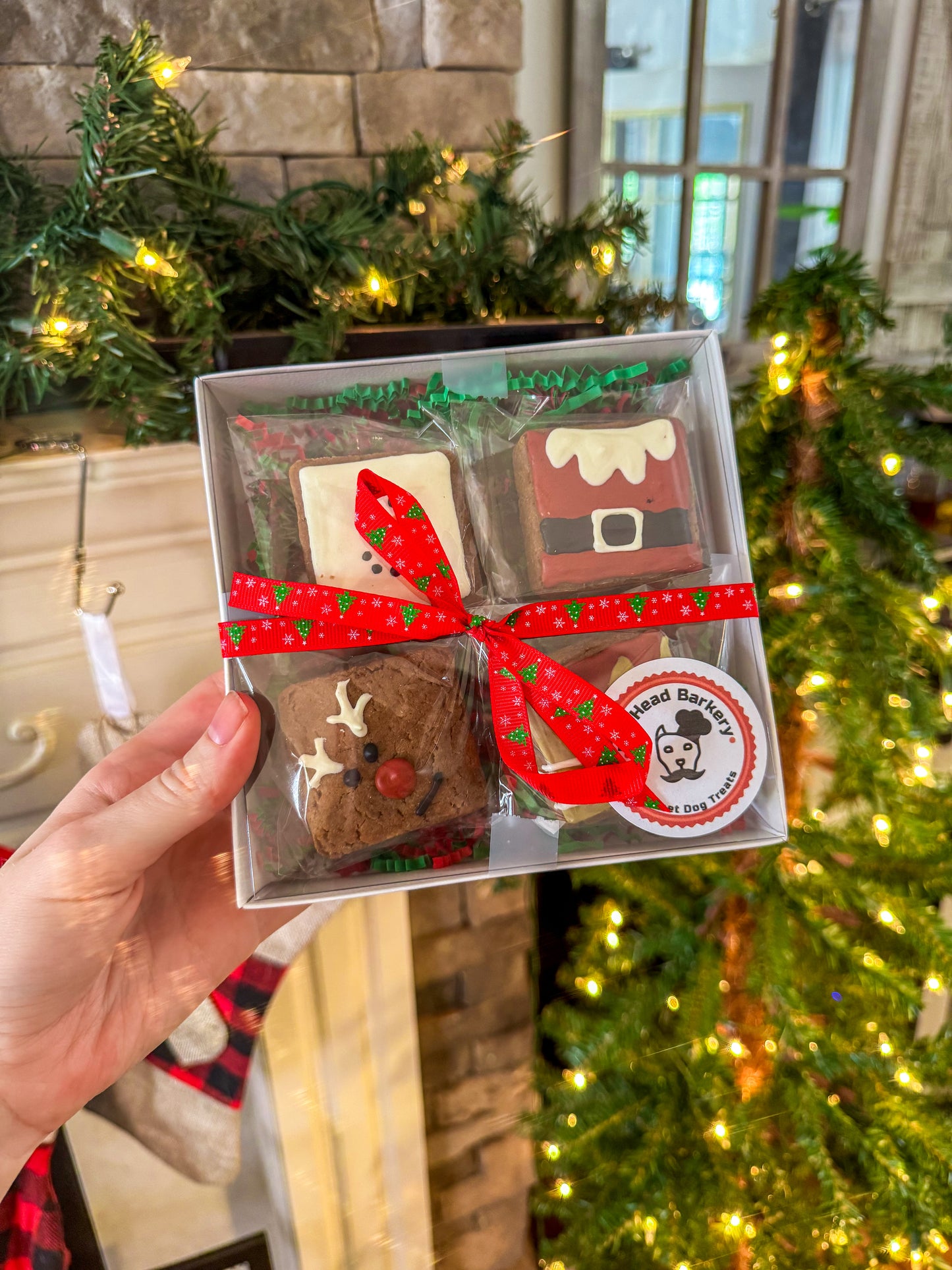 🎅 Holiday Dog Cookie Set – Santa, Snowman, Reindeer & Elf Peanut Butter Dog Biscuits, Christmas Treats for Dogs 🎄🐾