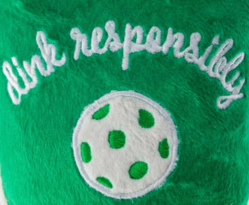 Green Stripe Pickleball Dog Toy