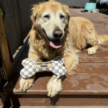 Chewy Vuiton Bone Dog Toy