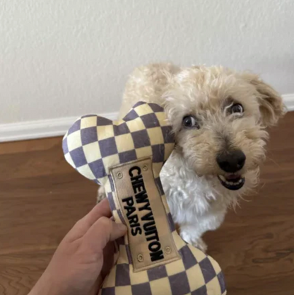 Chewy Vuiton Bone Dog Toy