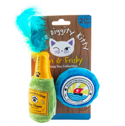 Kitty Clicquot Catnip Toy Set (Bottle & Caviar)