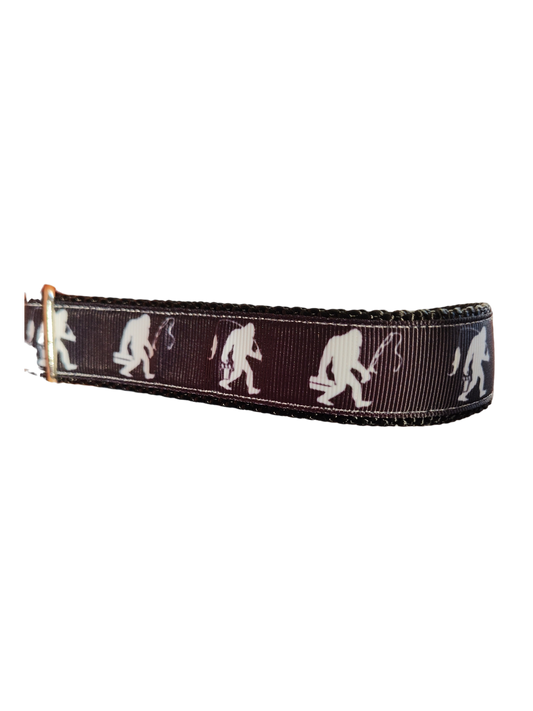 Doot's Pet - Collars For A Cause - Fishing Sasquatch Nylon Dog Collar MD, LG, XL, Leash