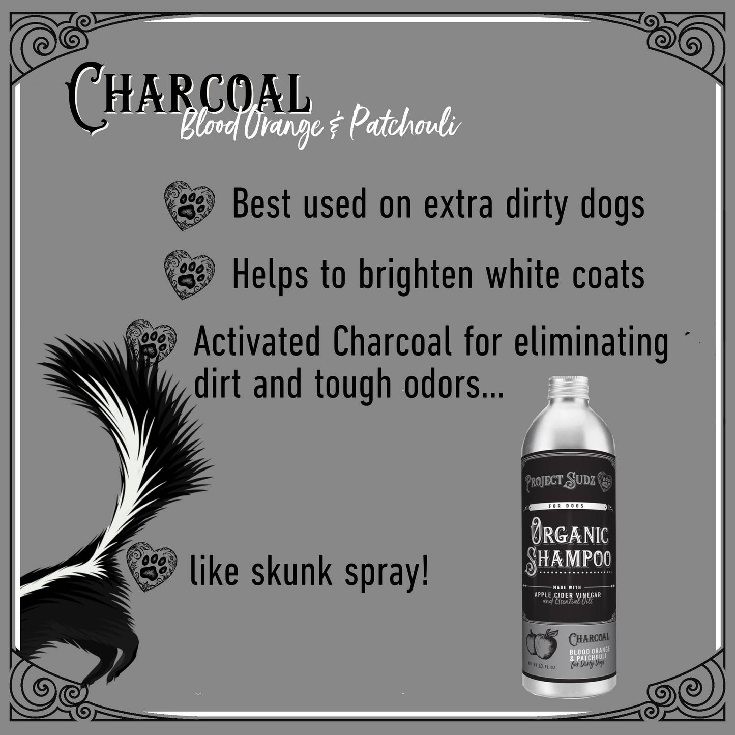 Charcoal Liquid Shampoo – Deep Clean & Odor Control