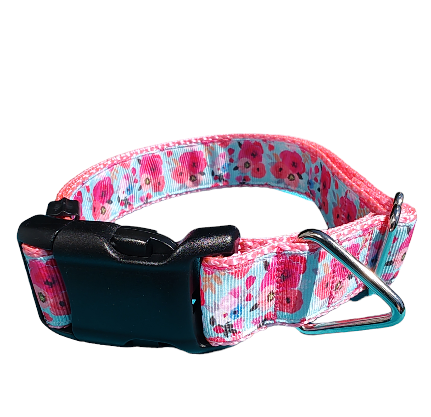 Doot's Pet - Collars For A Cause - Pink Floral Nylon Dog Collar MD, LG, XL, Leash