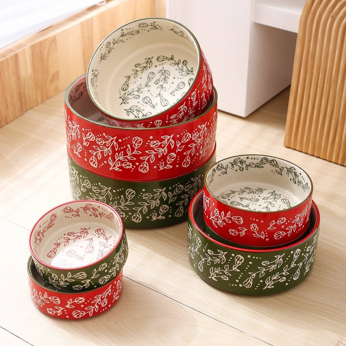 Boho Ceramic Elevated Bowl