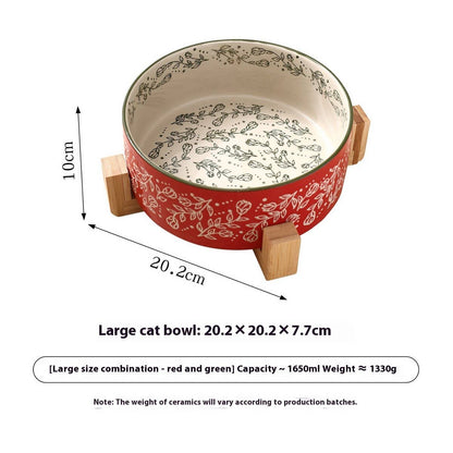 Boho Ceramic Elevated Bowl