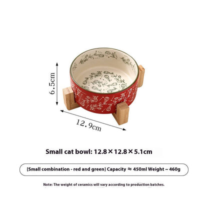 Boho Ceramic Elevated Bowl
