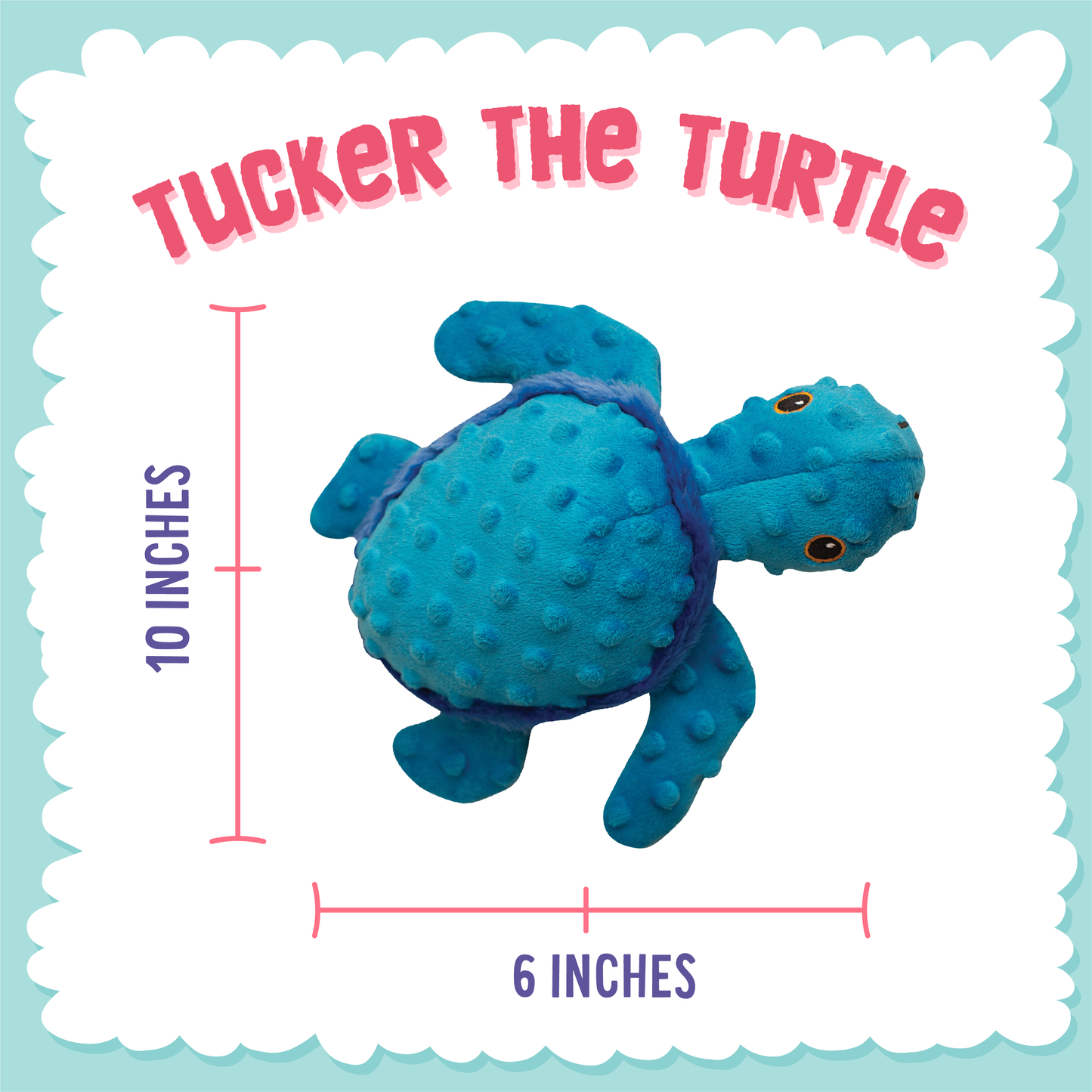 Turtle Dog Toy - Blue