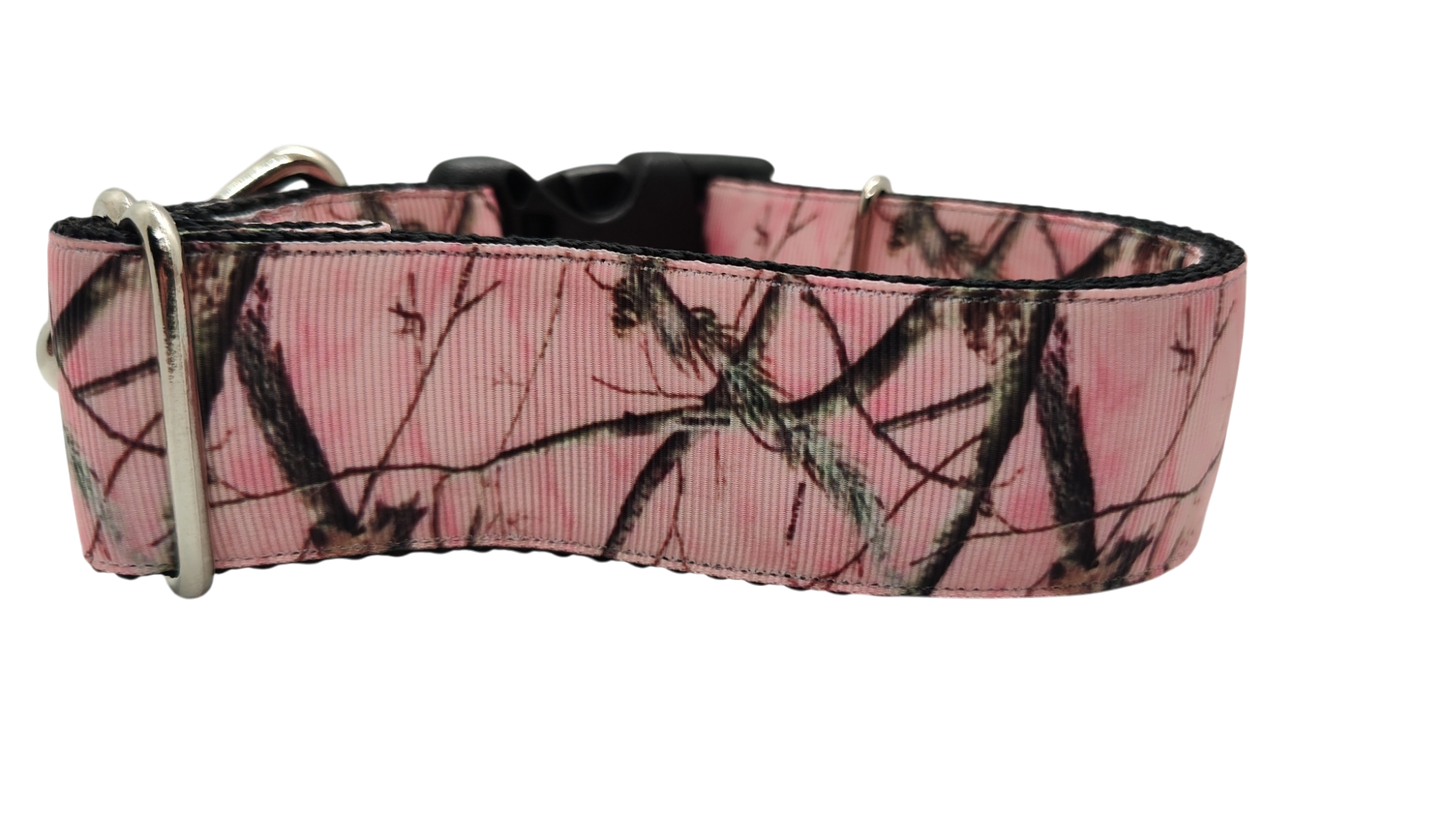 Doot's Pet - Collars For A Cause - 1.5" Wide Pink Camo Nylon Dog Collar