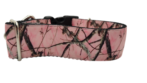 Doot's Pet - Collars For A Cause - 1.5" Wide Pink Camo Nylon Dog Collar