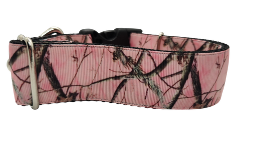 Doot's Pet - Collars For A Cause - 1.5" Wide Pink Camo Nylon Dog Collar