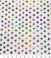 Small colorful flower pattern on a white background