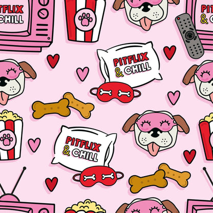 Pitflix & Chill Dog Pajamas – Pink