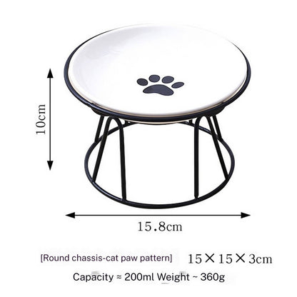 Paw Print Elevated Bowl