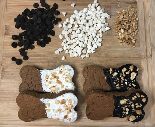 Peanut Butter Dog Treats – Hand-Dipped Bone Biscuits