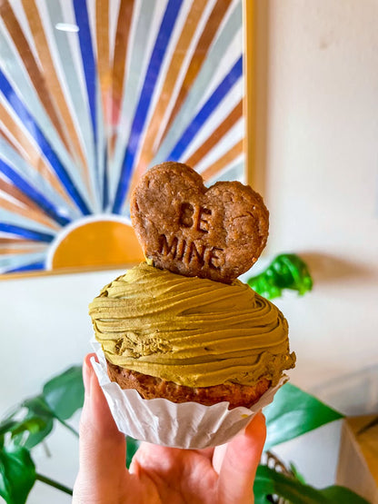 Peanut Butter Valentines Cupcakes for Dogs 4-Pack