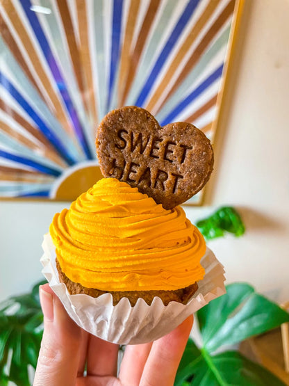 Peanut Butter Valentines Cupcakes for Dogs 4-Pack